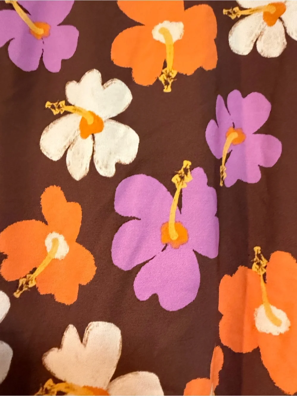 NWT Zara Kids Girls One-Piece Swimsuit Floral Brown Orange & Pink. Size 13-14.
